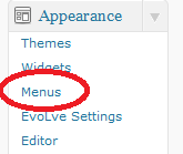 Custom Wordpress Menus